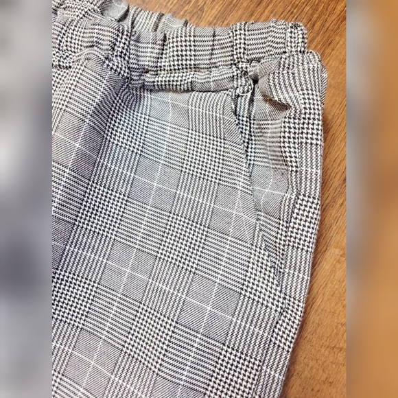 Shein houndstooth plaid drawstring pants - Picture 4 of 11